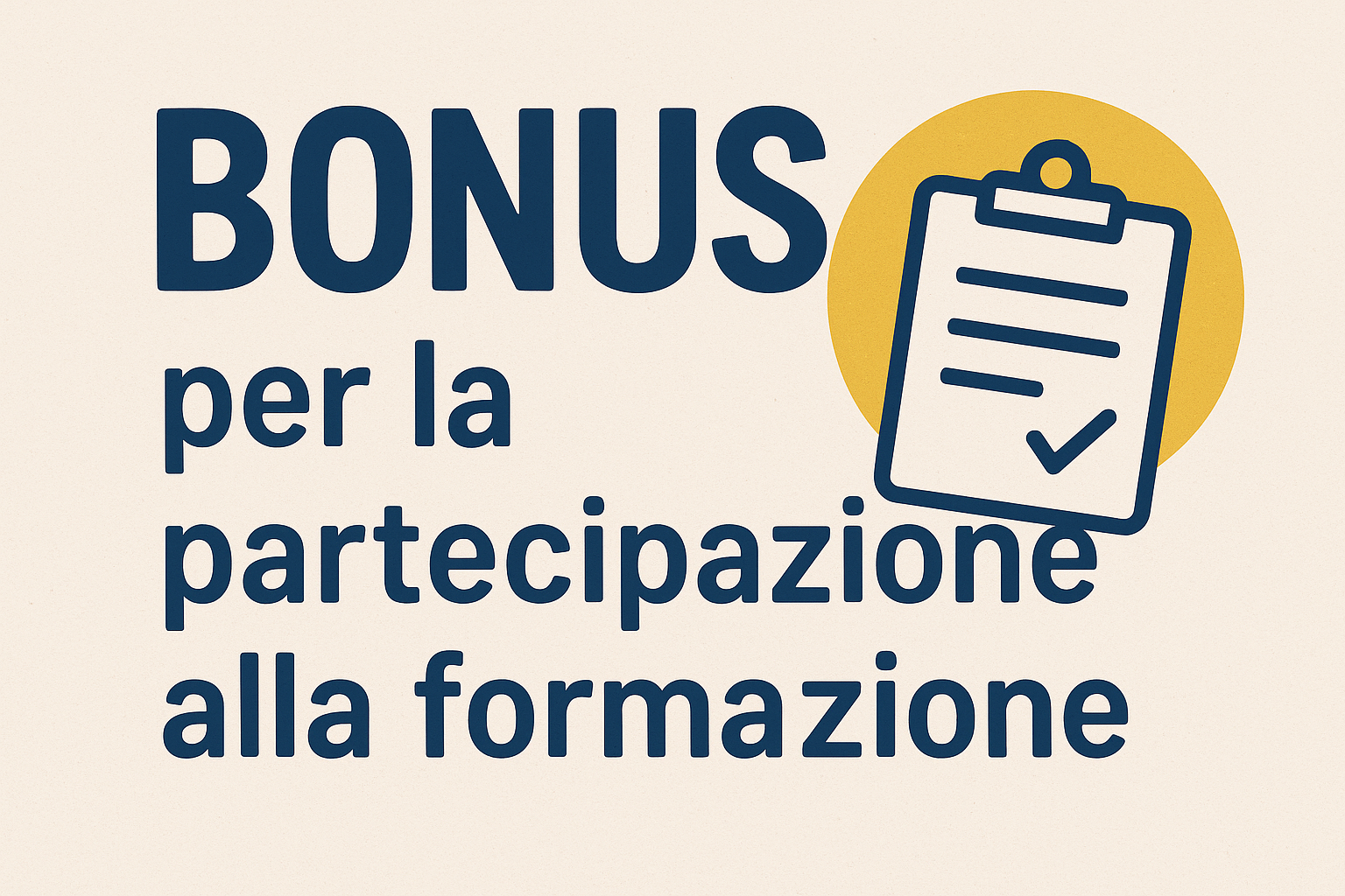 Bonus per la partecipazione alla formazione| PROGRAMMA GOL